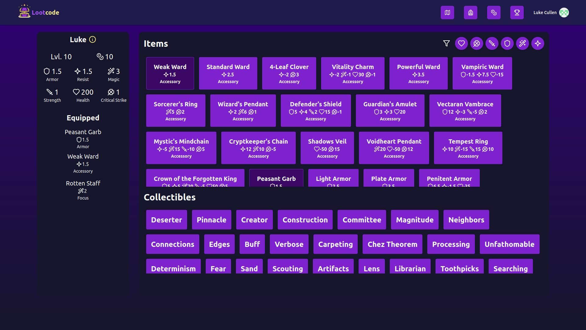 Inventory Screenshot